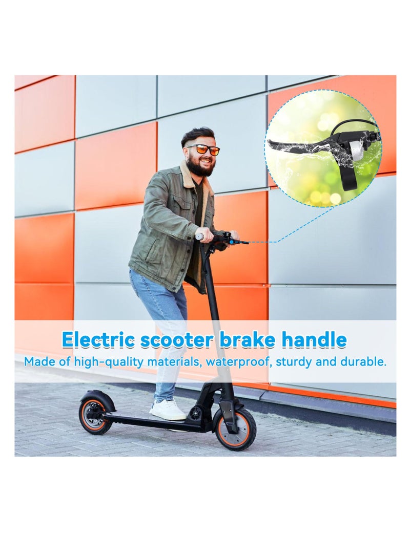 Electric Bike Brake Levers, Electric Scooter Handbrake Brake, Level Aluminum Alloy Bicycle Brake Handle Replacement with Bell Scooter Handbrake with Bell for Electric Bike, Lightweight Design