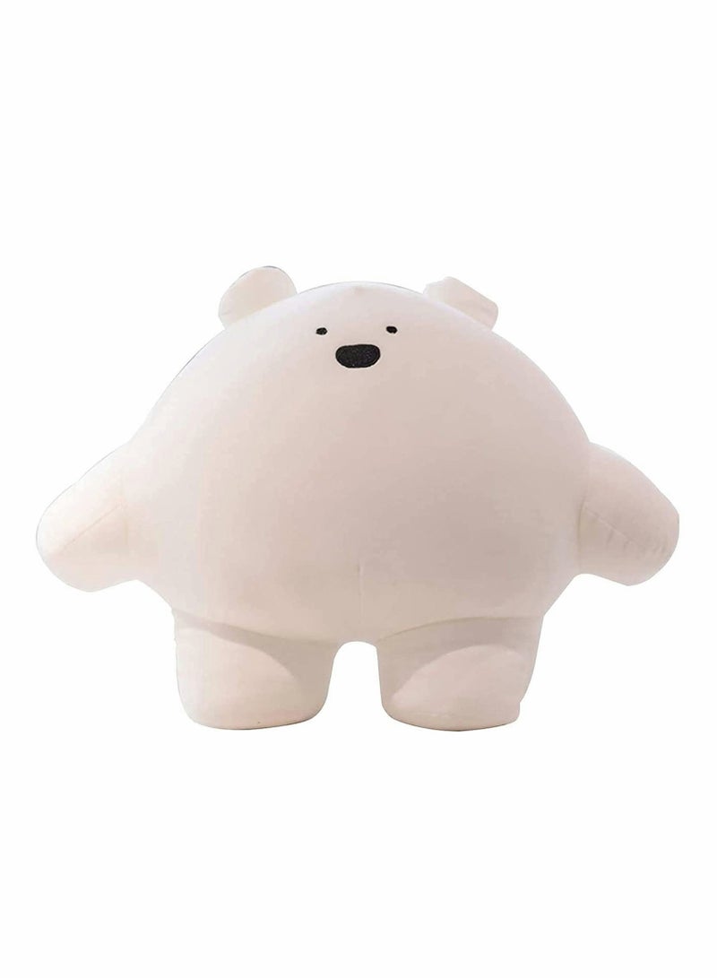9'' Cute Bear Plush Stuffed Animal Body Pillow Fat Cartoon Cylindrical Body Pillows for Kids, Super Soft Hugging Toy Gifts for Bedding, Kids Sleeping Nap Kawaii Pillow