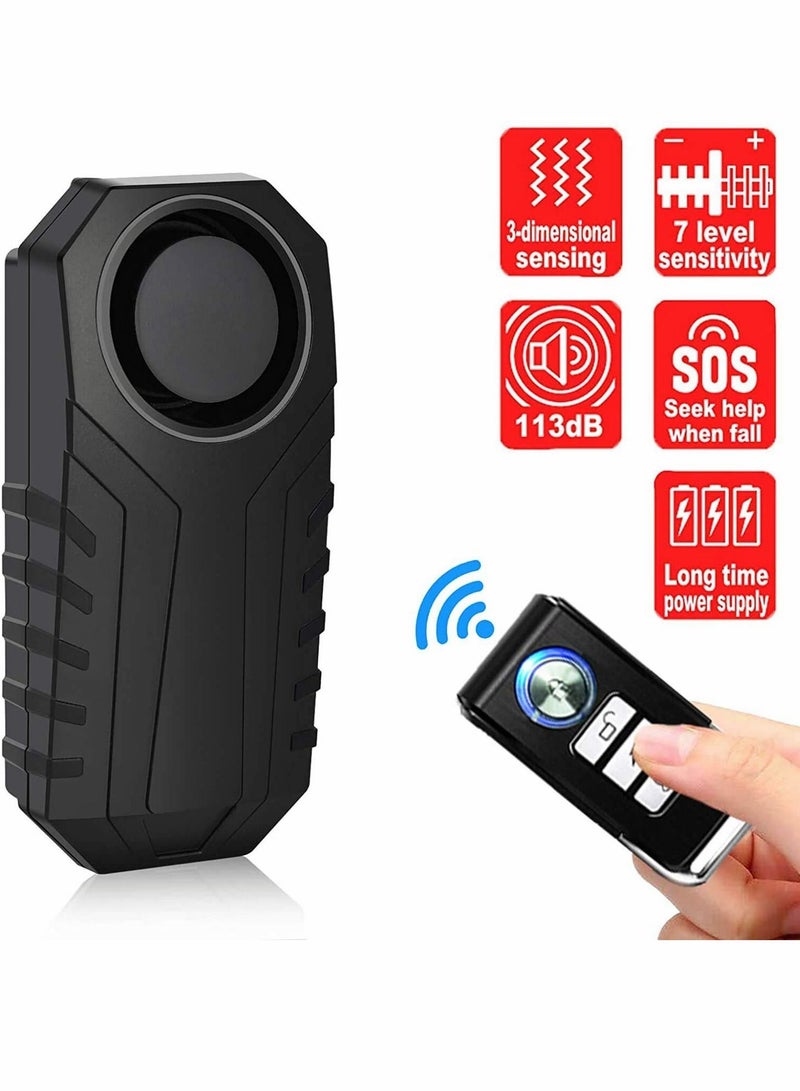 Motorcycle Alarm with Adjustable Volume, Wireless Anti-Theft Security Bike Remote Control, Safety Lock for Motorbike Scooter Vehicles, Super Loud Siren and Waterproof