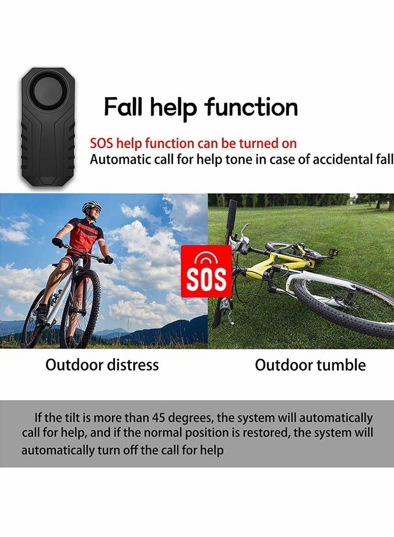 Motorcycle Alarm with Adjustable Volume, Wireless Anti-Theft Security Bike Remote Control, Safety Lock for Motorbike Scooter Vehicles, Super Loud Siren and Waterproof