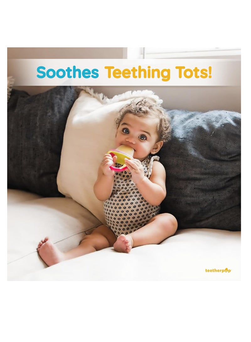 Fillable Freezable Teething Toys for Babies Fill Teether with Breast Milk Water & More 6-24 Months Blue Lime