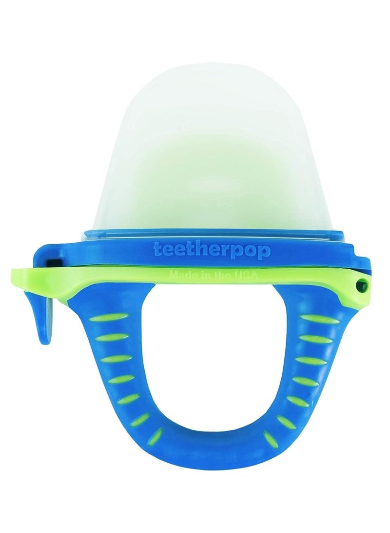 Fillable Freezable Teething Toys for Babies Fill Teether with Breast Milk Water & More 6-24 Months Blue Lime