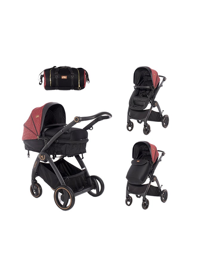 Baby  Stroller Adria Black And Red