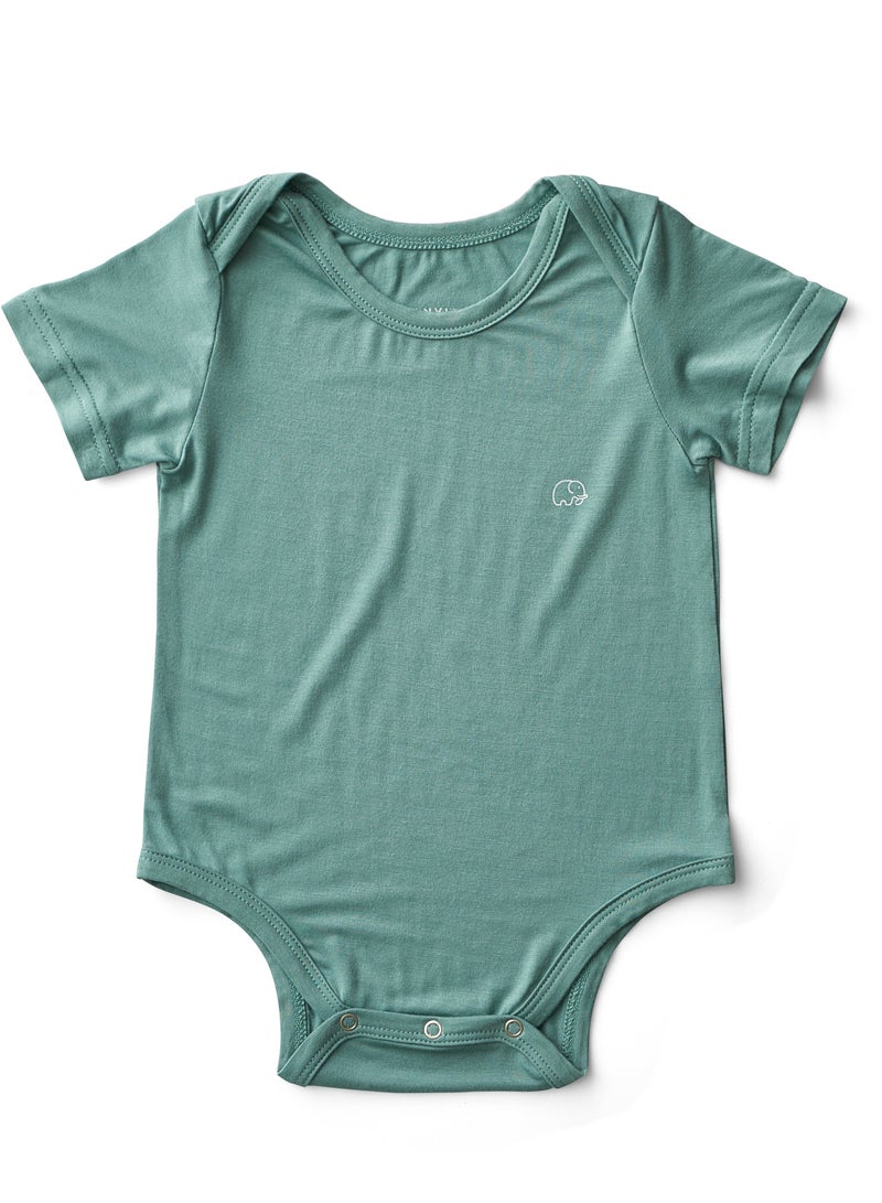 Organic Bamboo Spandex Bodysuit- Soft Sage	6 to 12 months