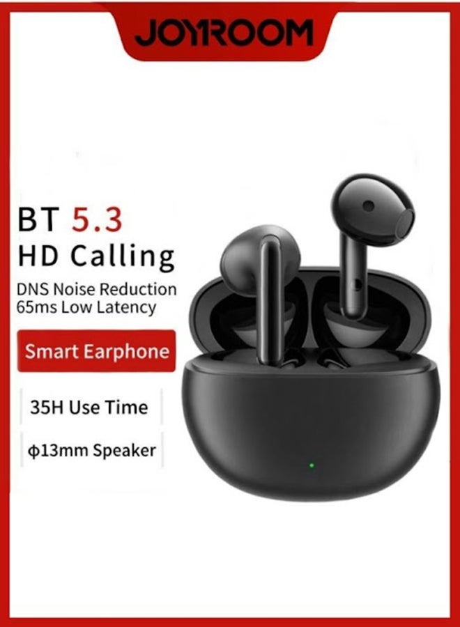 FB2 Bluetooth 5.3 Headphones 65ms Low Latency IPX5 Waterproof DNS Call Enhancement Instant Flash Charge Hifi True Wireless Earbuds Suitable for Men Women Earphones with Charging Box Black