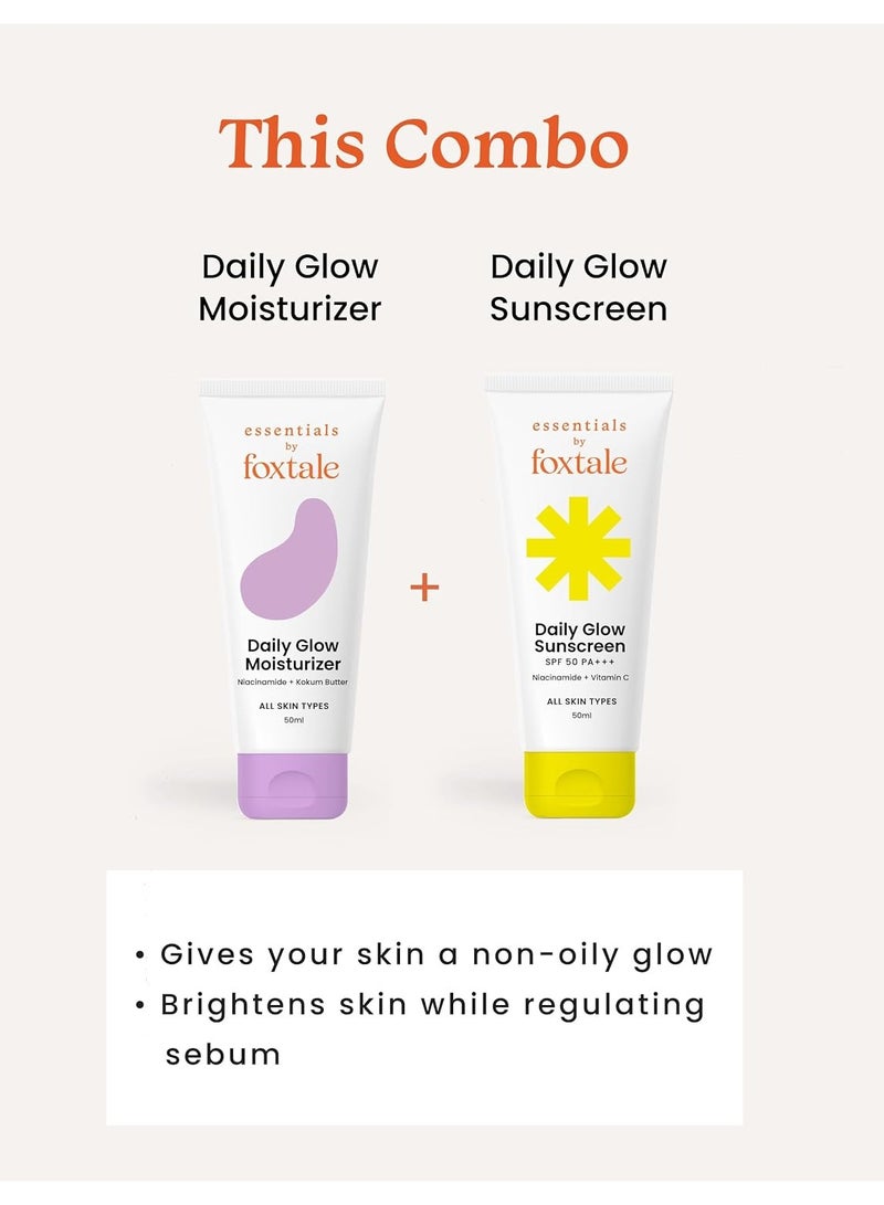 Foxtale combo With Daily Moisturizer 50ml Daily Sunscreen 50ml