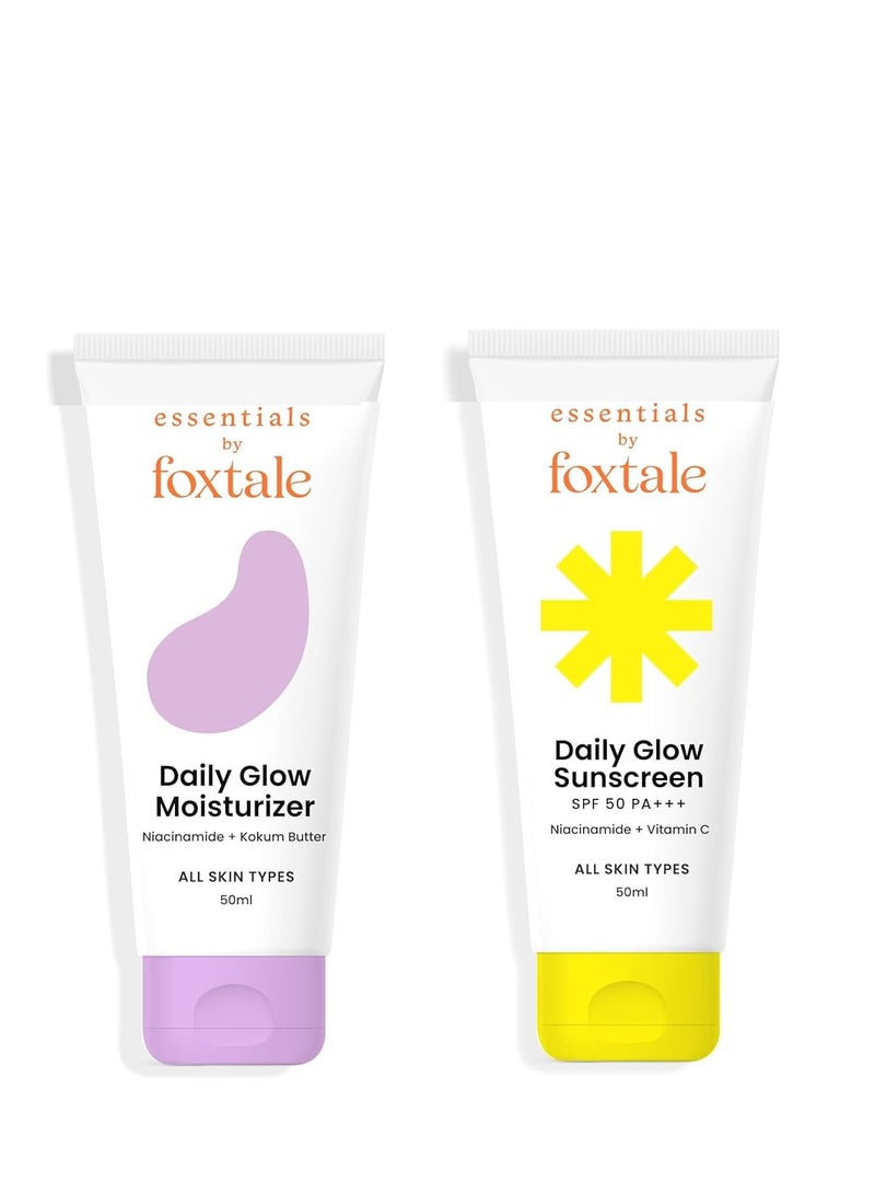 Foxtale combo With Daily Moisturizer 50ml Daily Sunscreen 50ml