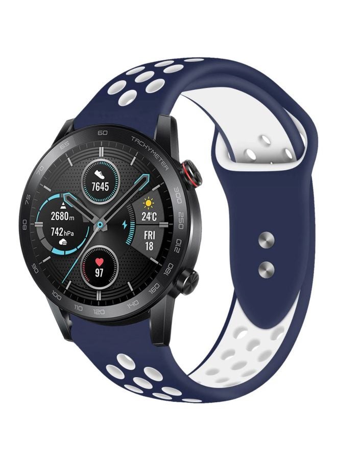 Replacement Band For Honor MagicWatch 2 46mm Blue/White