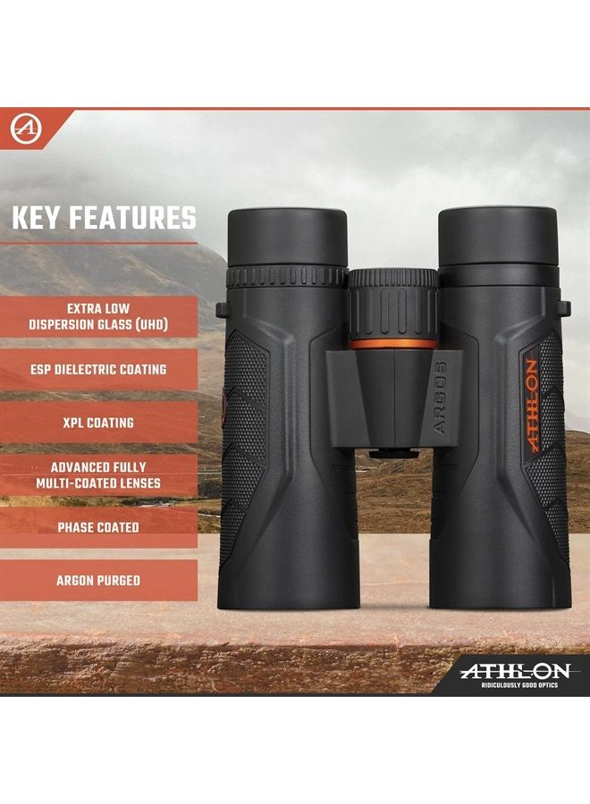 10x42 Argos G2 UHD Black Binoculars with Eye Relief for Adults and Kids, High-Powered Binoculars for Hunting, Birdwatching, and More
