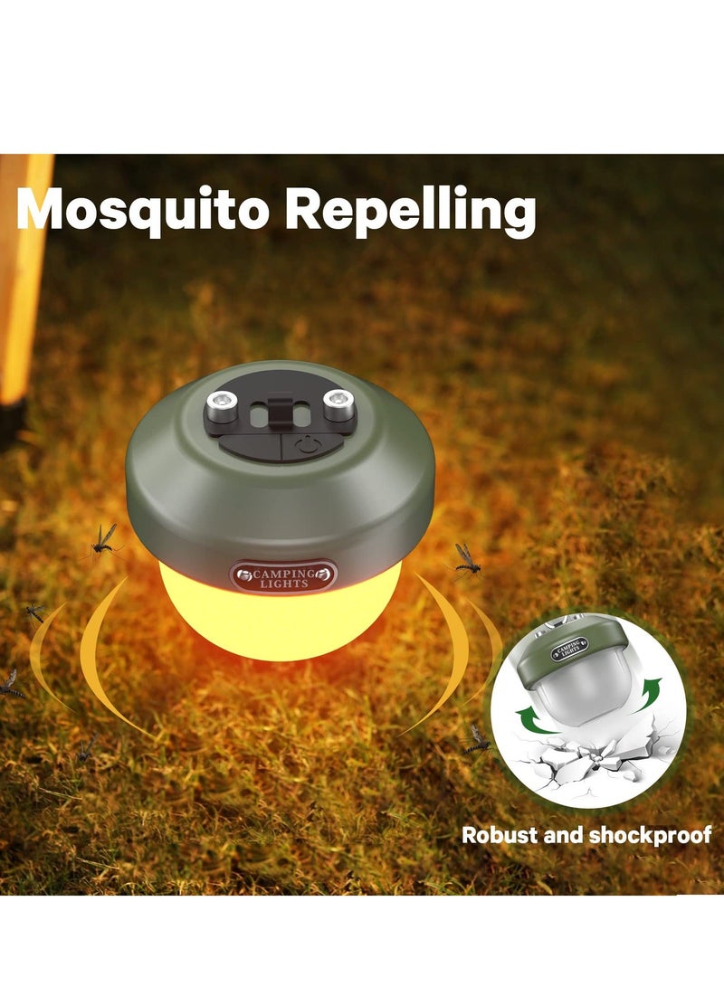 Camping Lantern Rechargeable Portable Waterproof and Multifunctional Light with 6 Modes 150 Lumens for Hurricane Survival Hiking