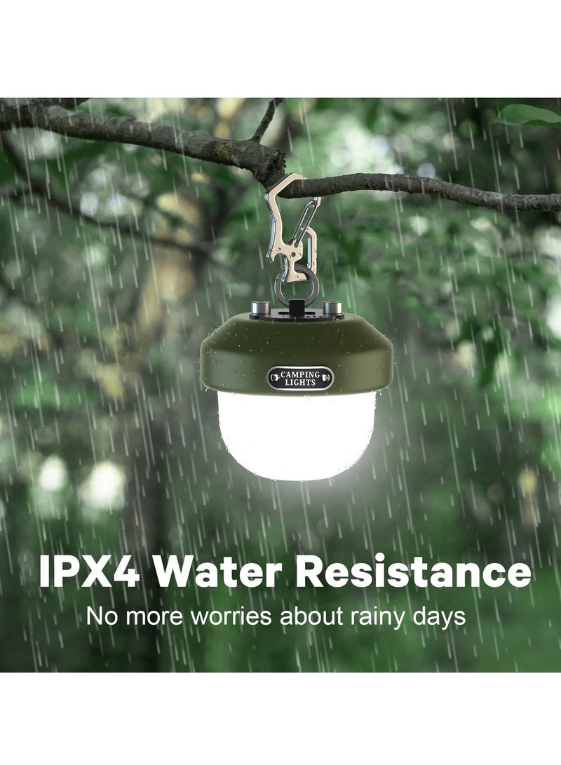 Camping Lantern Rechargeable Portable Waterproof and Multifunctional Light with 6 Modes 150 Lumens for Hurricane Survival Hiking