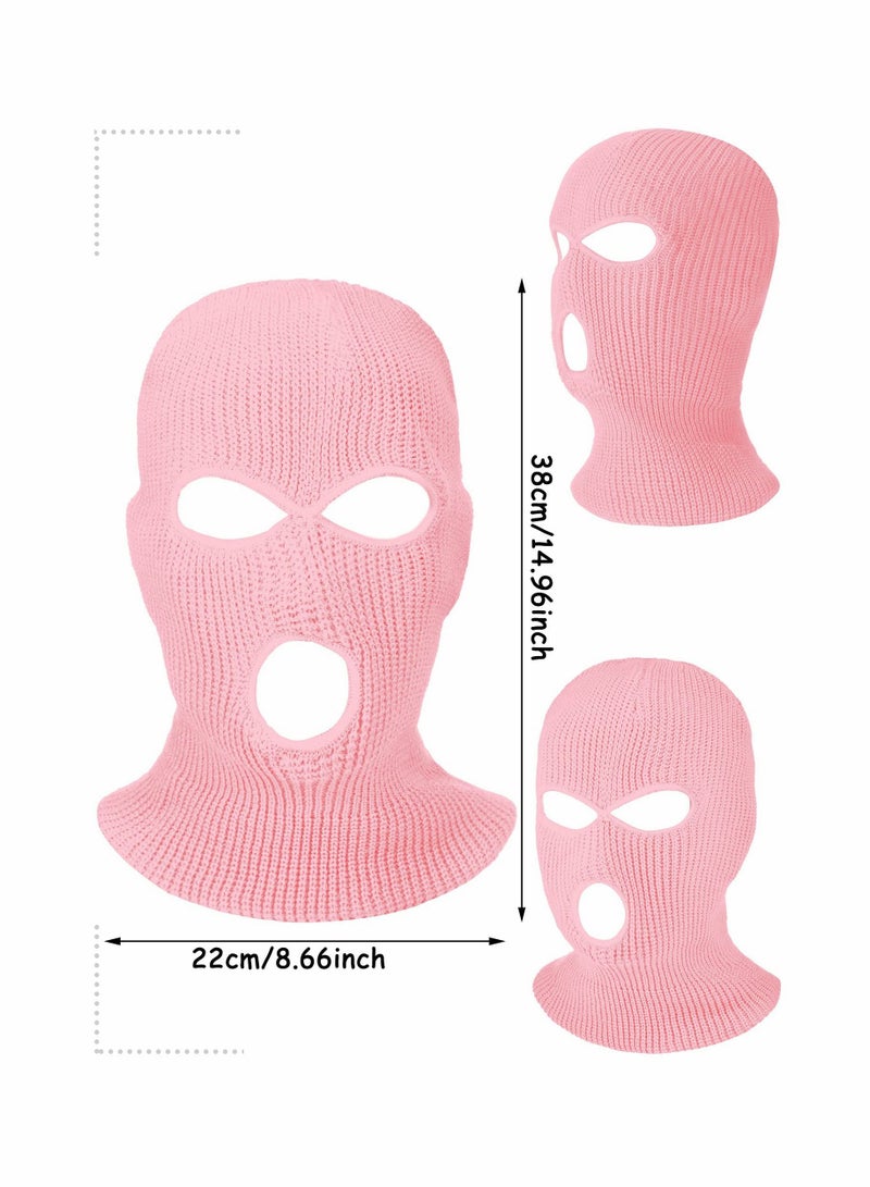 Full Face Cover Windproof Outdoor Sport Knitted Ski Headwrap 3 Pieces