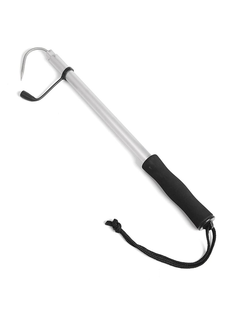 Fishing Spear Hook Tackle Fish Landing Gaff, Folding 2 Section Extendable Telescopic Pole Handle