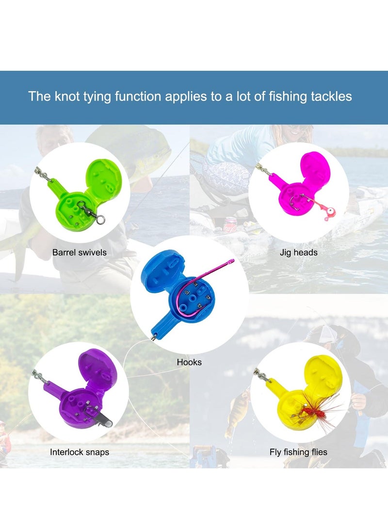 Fishing Knot Tying Tool, 6Pcs Line Knots Tool Protect from Fish Hooks Easily Tie Multifunctional Fly Tackle Accessories for Freshwater Saltwater