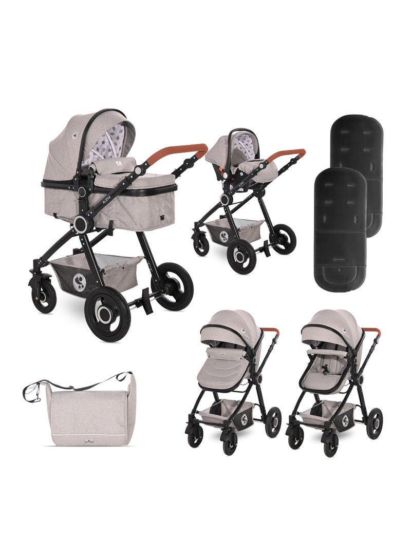 Baby Stroller Alexa Set Opaline Grey Elephants