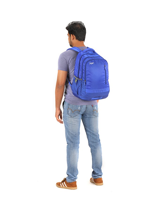 Three Compartment Polyester Backpack - 35 Liter Blue