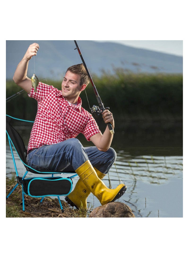 Camping Chairs, 1 Pack Ultralight Portable Compact Folding Beach Chairs Ergonomic Design Durable and Breathable Chair with Carry Bag for Outdoor Backpacking Hiking