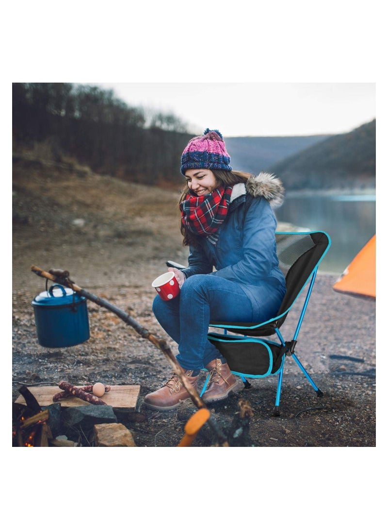 Camping Chairs, 1 Pack Ultralight Portable Compact Folding Beach Chairs Ergonomic Design Durable and Breathable Chair with Carry Bag for Outdoor Backpacking Hiking