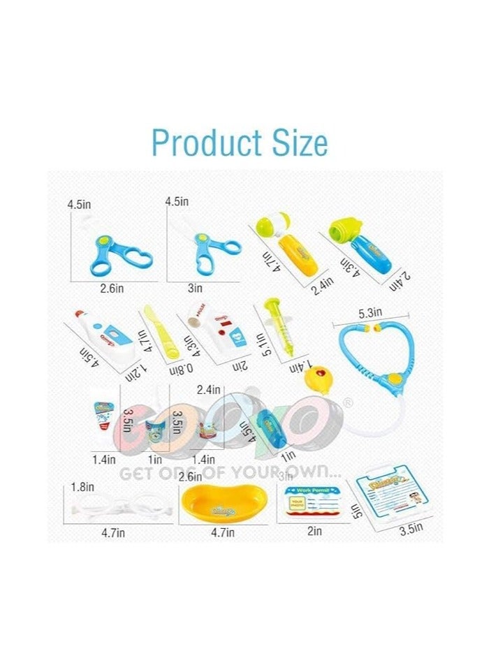 Children Pretend Play Kids Doctor Set with Electric Simulation ECG Medical and Stethoscope and full Mdedical Doctor Kit Toy