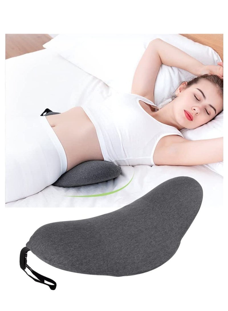 Lumbar Support Pillow, Sleeping Waist Pillow Memory, Foam Pregnancy Wedge Cushion Lower Back Support Sleeping Pillow, for Waist Back Pain Spine