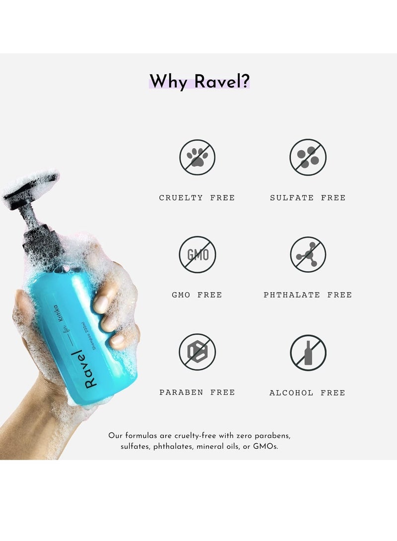 Ravel Customized Hair Fall Control Kit Strengthen Regimen for Dry Scalp Wavy Hair Shampoo 200ML and Conditioner 200ML and Scalp Mask 100ML Pack of 3