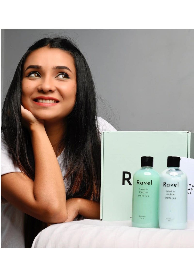 Ravel Customized Hair Fall Control Strengthen Regimen for Dry Scalp Wavy Hair Prevent Hair fall Shampoo 200ML AND Conditioner 200ML