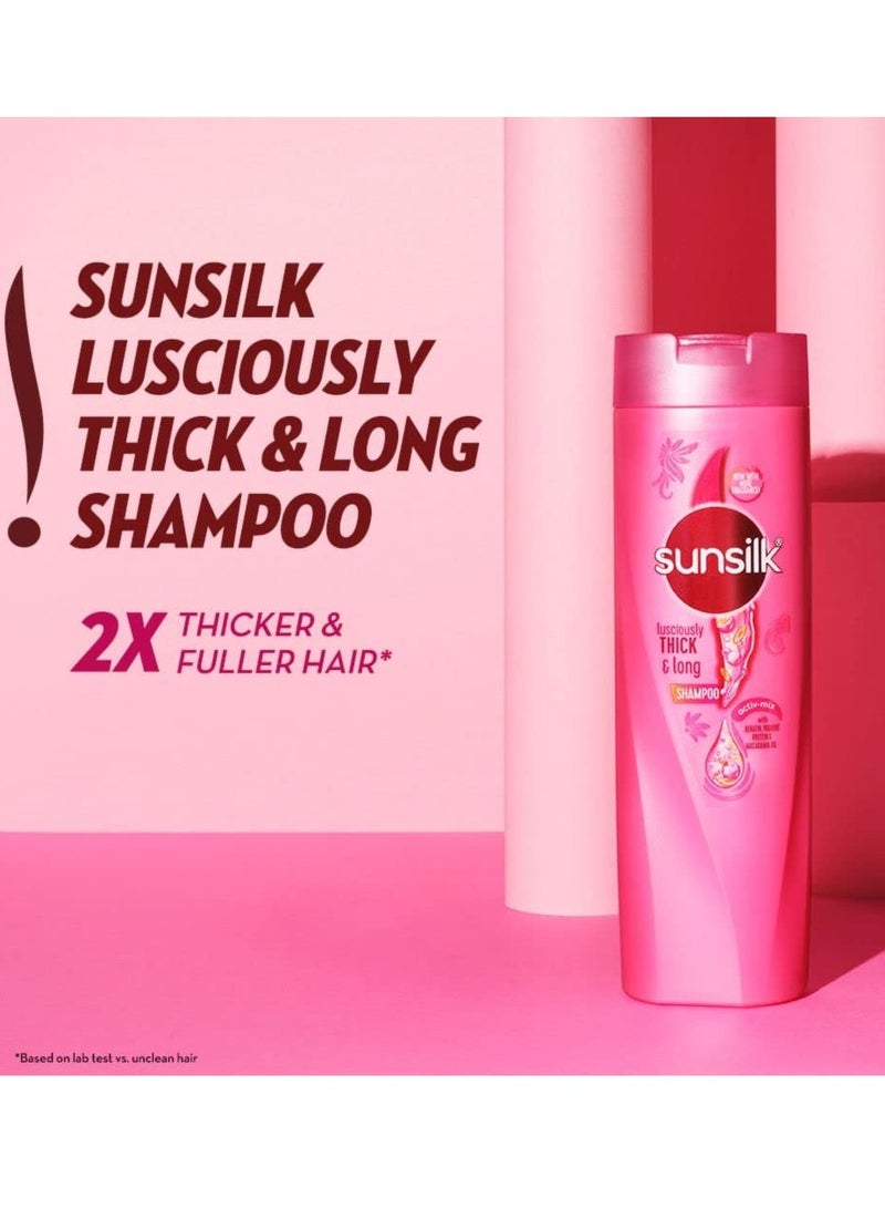 Sunsilk Lusciously Thick Long Shampoo 1L and Thickening Shampoo for Fuller Hair 180ml