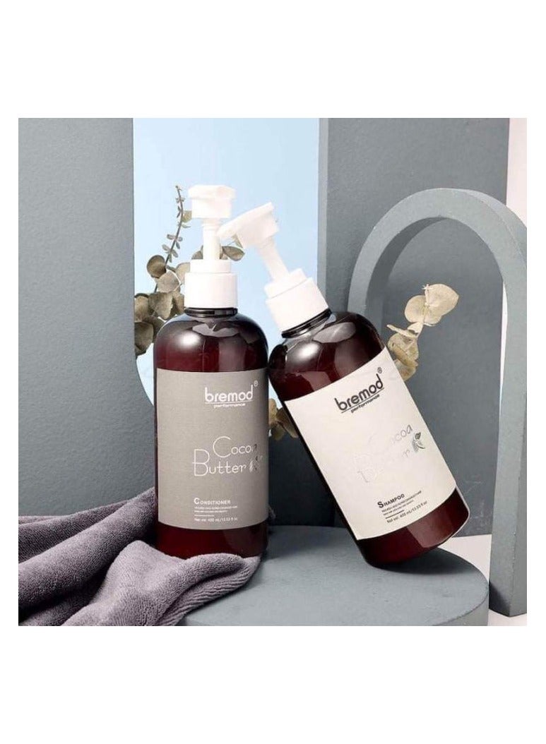 BREMOD Performance Cocoa Butter Shampoo and Conditioner, 400ml Each