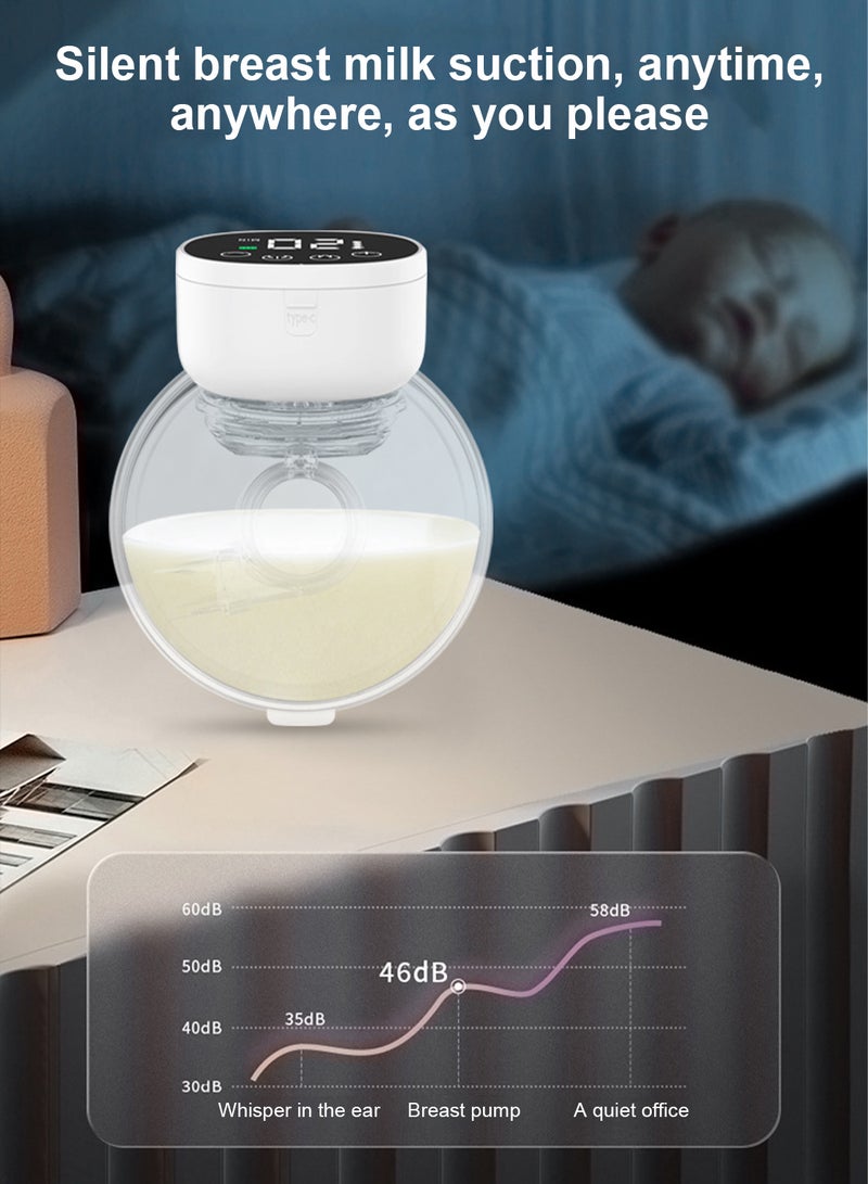 Electric, Silent, Fully Automatic Wearable Breast Pump