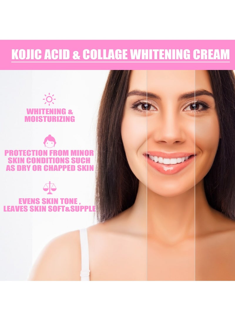 Jaysuing Kojic Acid Facial cream Skin Moisturizing Cream Brightens Skin Tone and Melanin Rejuvenation cream