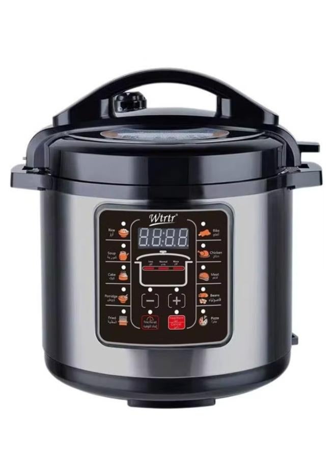 7L stainless steel electric pressure cooker 1000W Slow Rice Cooker Yogurt Cake Maker Steamer and Warmer Silver WTR-7007