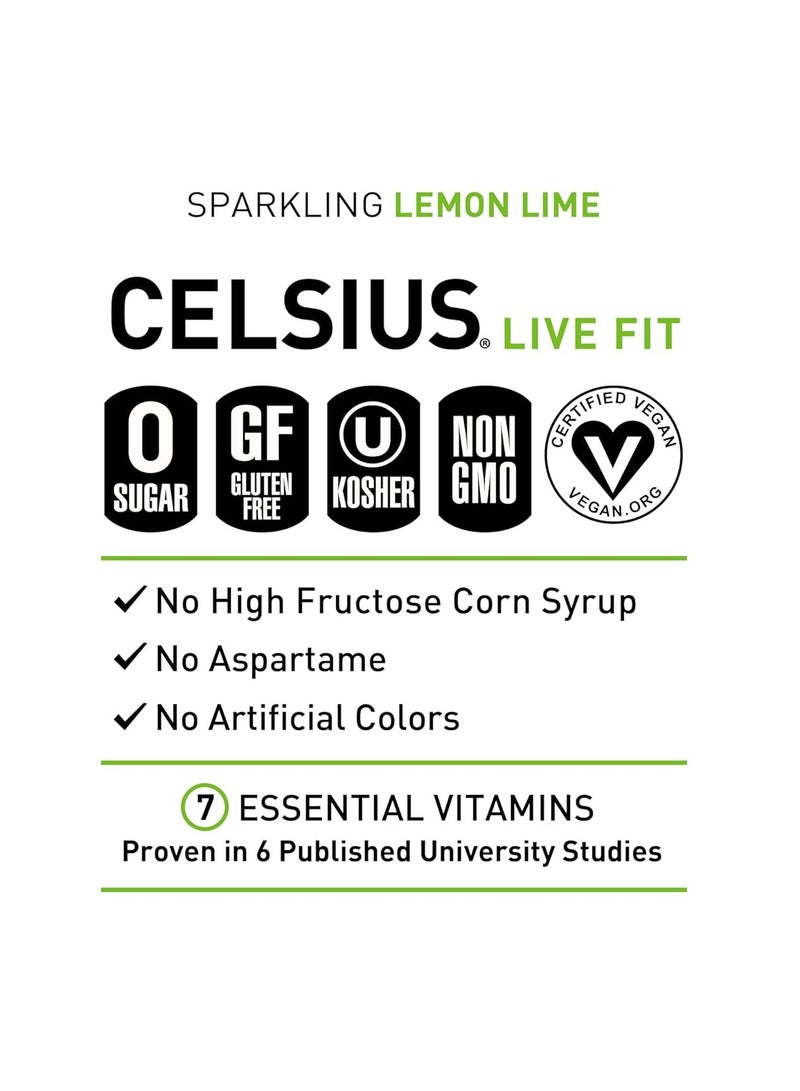 Celsius Fitness Drink 12oz 12/Case Lemon Lime