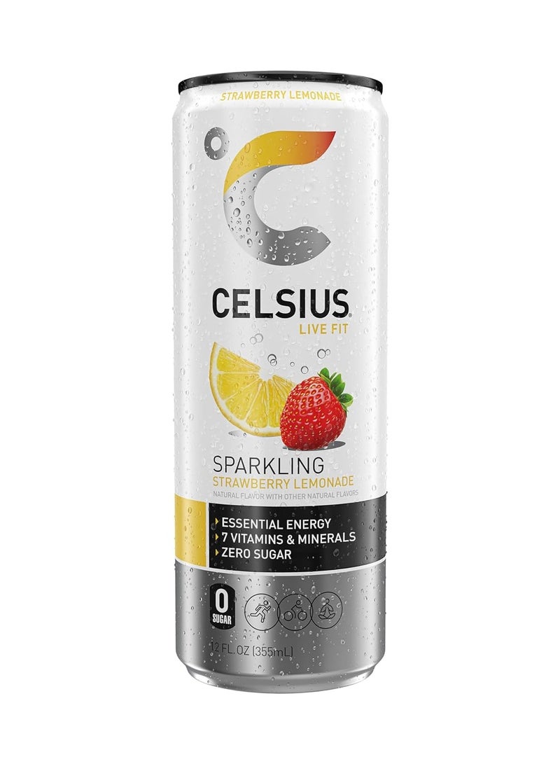 Celsius Fitness Drink 12oz 12/Case Strawberry Lemonade