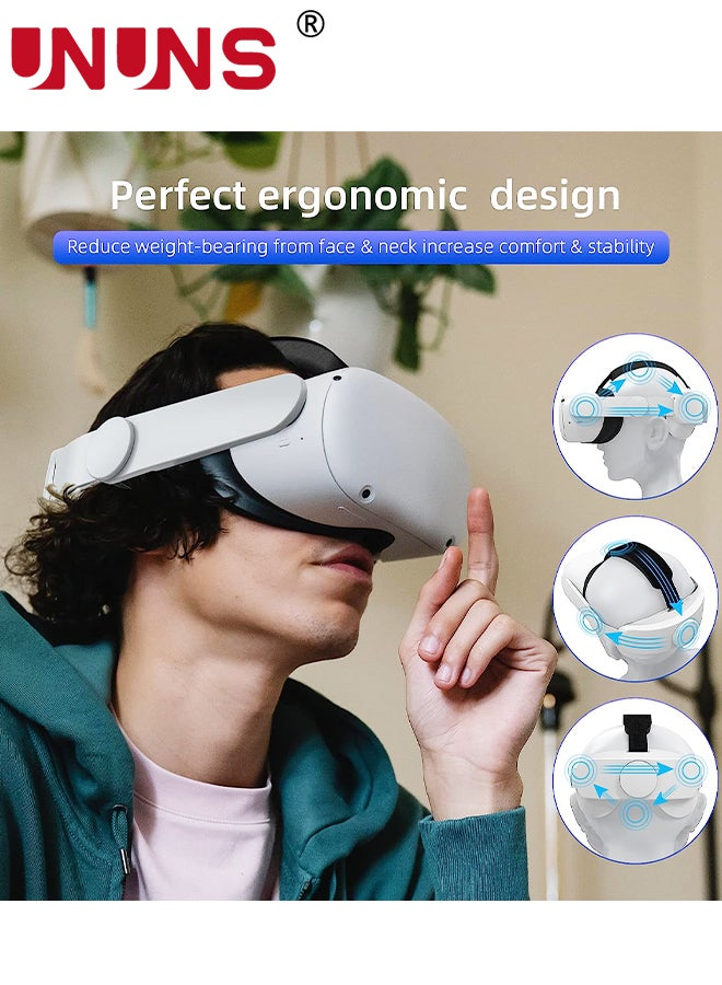 Head Strap Compatible with Oculus Quest 2,Meta Quest 2 Accessories Adjustable Elite Strap Replacement,For Enhanced Comfort  Support and Gaming Immersion In VR-Comfort Head Strap Only