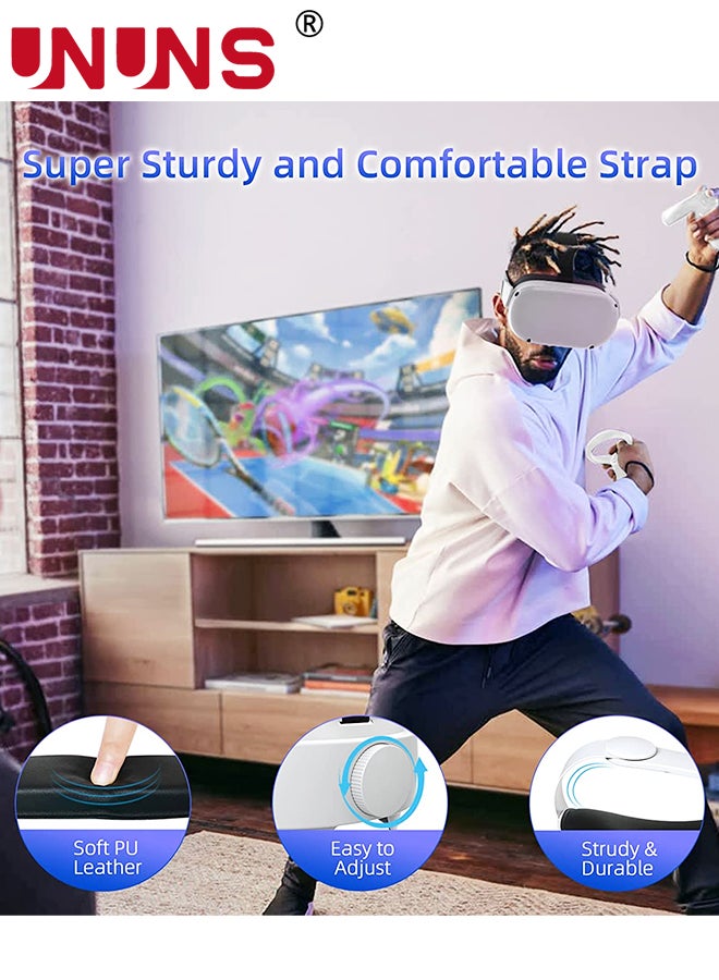 Head Strap Compatible with Oculus Quest 2,Meta Quest 2 Accessories Adjustable Elite Strap Replacement,For Enhanced Comfort  Support and Gaming Immersion In VR-Comfort Head Strap Only