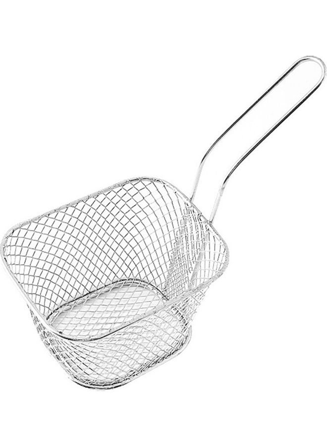 Metal Frying Basket Silver 7.9x6.5x6.5cm