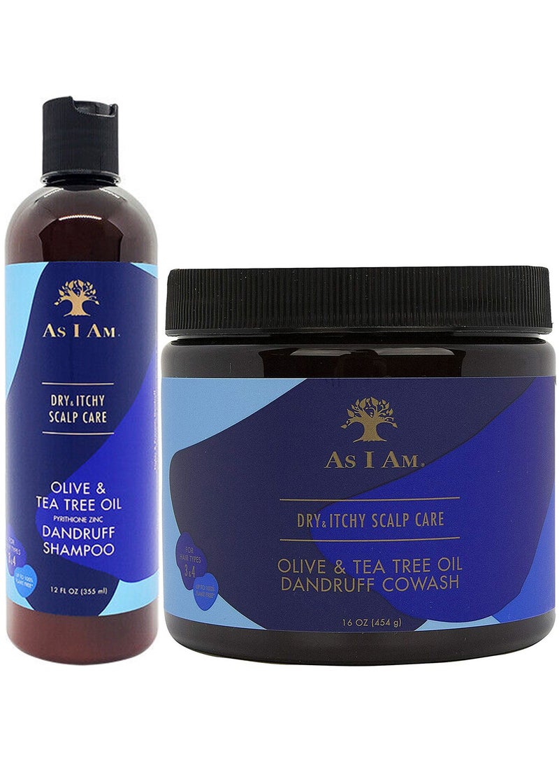 Dry And Itchy Scalp Care Olive And Tea Tree Oil Shampoo And Cowash Set