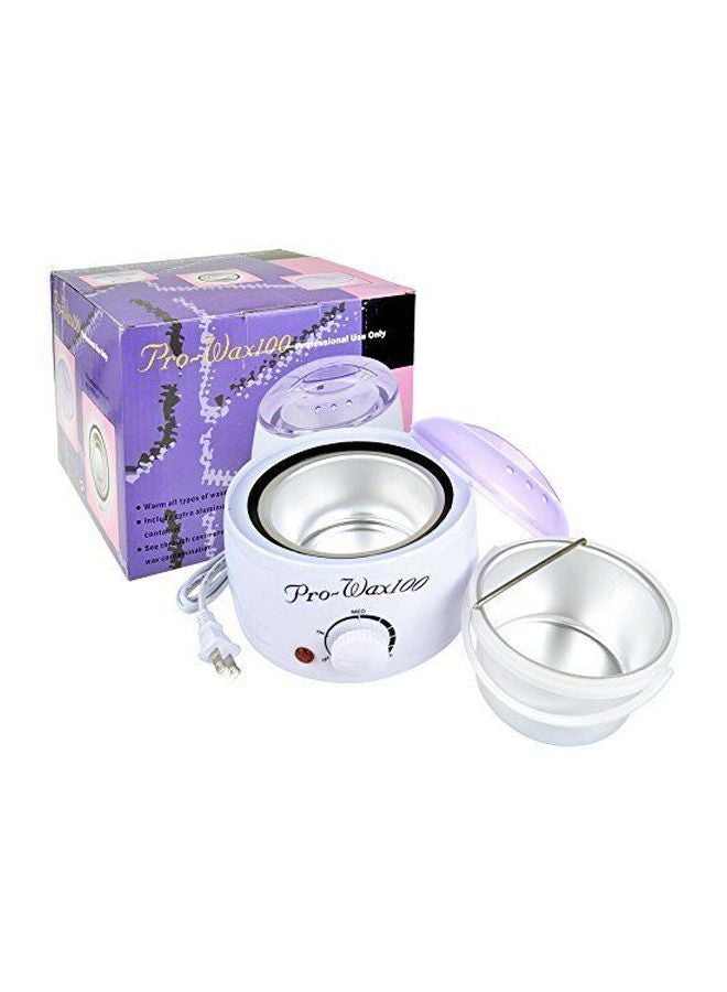 Pack Of 2 Hot Wax With Wax Heating Machine White/Purple/Brown