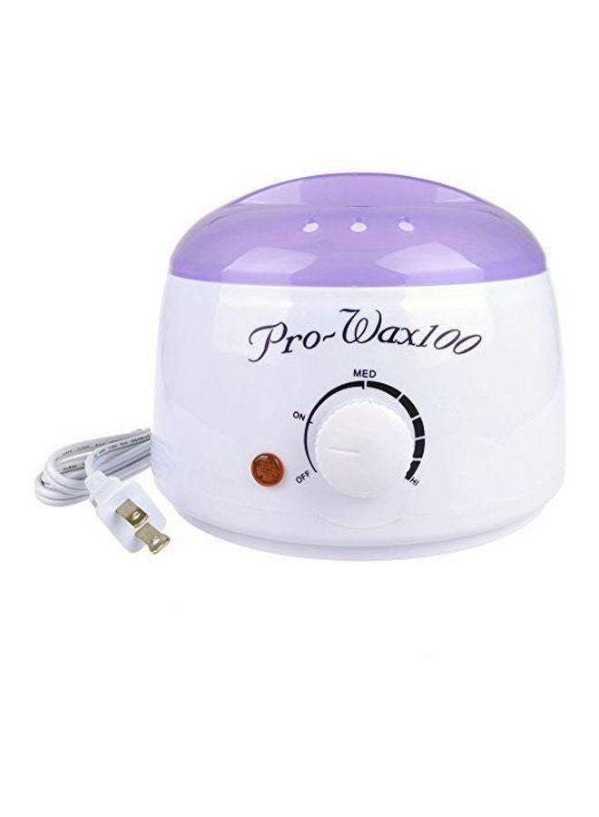 Pack Of 2 Hot Wax With Wax Heating Machine White/Purple/Brown