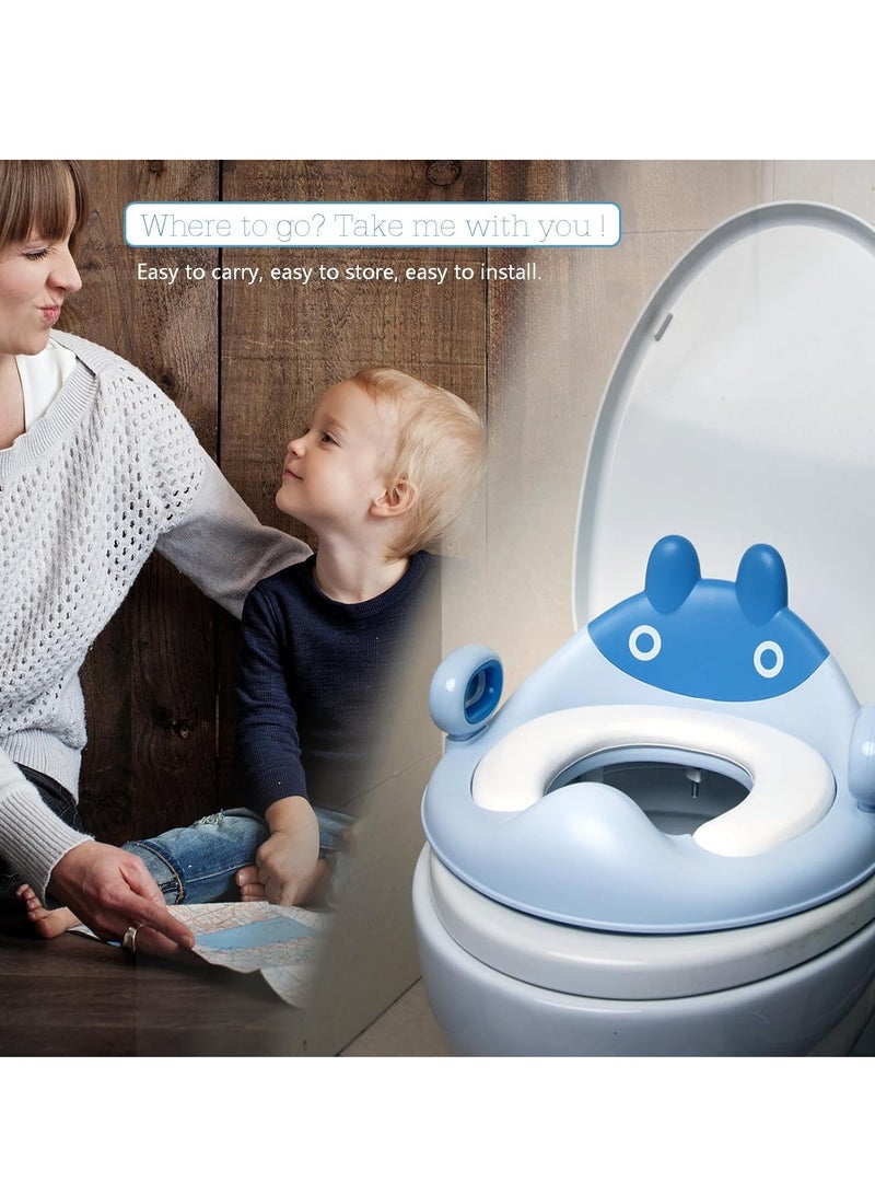 Potty Training Toilet Seat for Boys and Girls,For Toddler Travel, Non-Slip Potty Training Toilet Seat Cover,Cute Cartoon Shape,Easy to Clean.