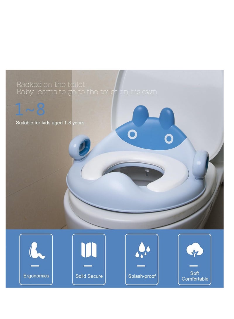 Potty Training Toilet Seat for Boys and Girls,For Toddler Travel, Non-Slip Potty Training Toilet Seat Cover,Cute Cartoon Shape,Easy to Clean.