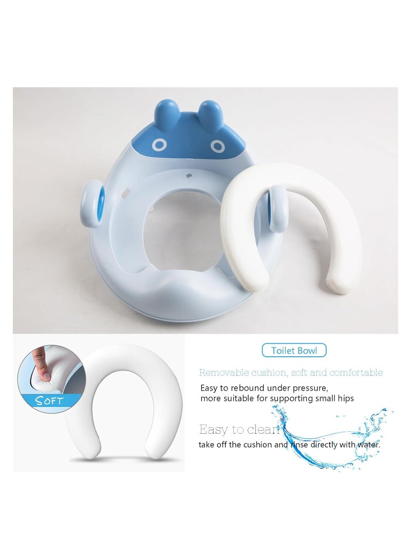 Potty Training Toilet Seat for Boys and Girls,For Toddler Travel, Non-Slip Potty Training Toilet Seat Cover,Cute Cartoon Shape,Easy to Clean.