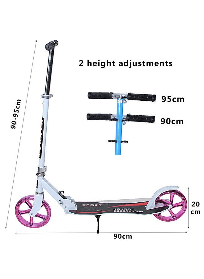 Folding Scooter 2 Wheels 7-15 Years Old Kick Scooter for Kids Adjustable Height & Handlebars