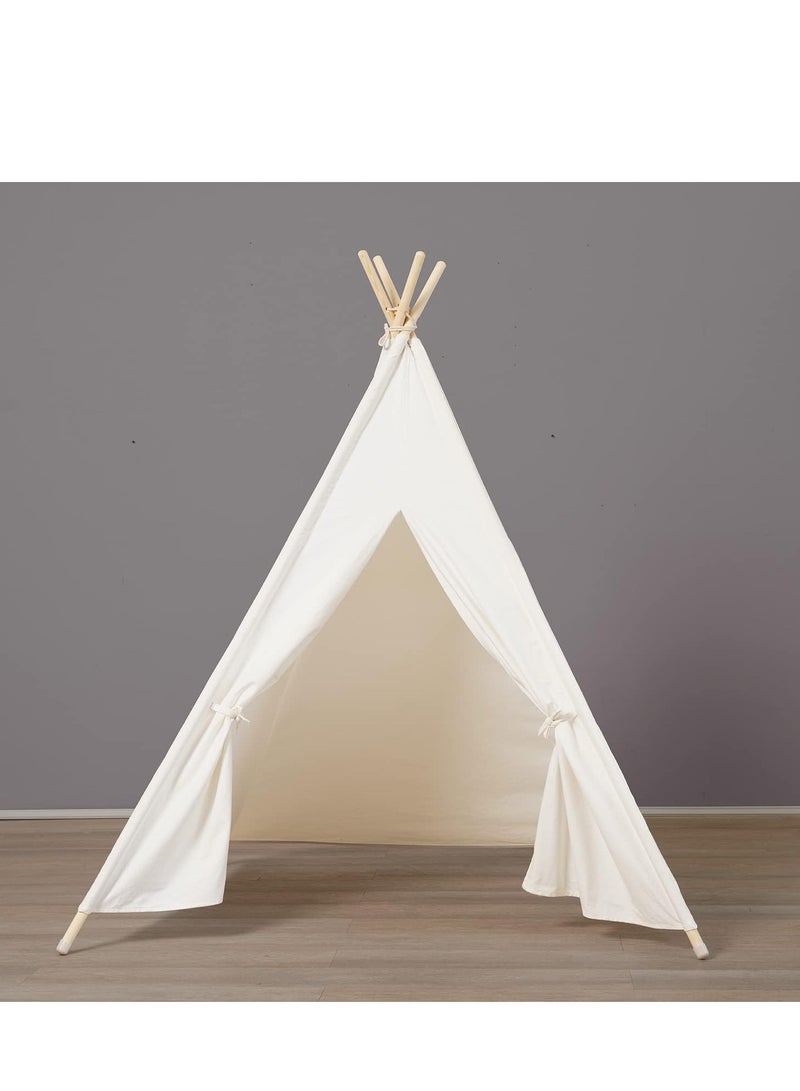 Canvas Cotton Teepee Kids Play Tent 125x160x180cm