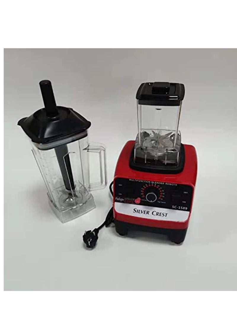 Silver Crest 4500w Heavy Duty Commercial Grade Blender With 2 Jars (Sc-1589, Multicolour )