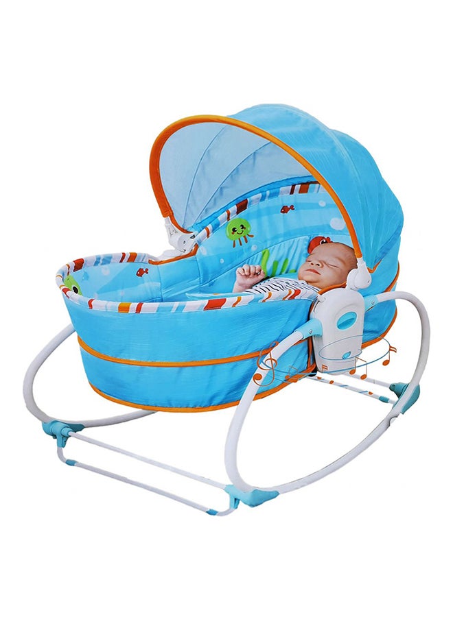 5-In-1 Multifunctional Baby Portable Rocker And Bassinet Cradle Bed Newborn To Toddler With Canopy