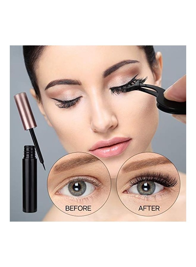Magnetic False Eyelash And Eyeliner Kit Black