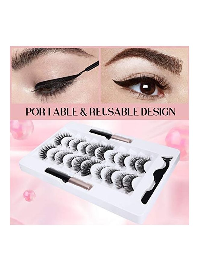 Magnetic False Eyelash And Eyeliner Kit Black