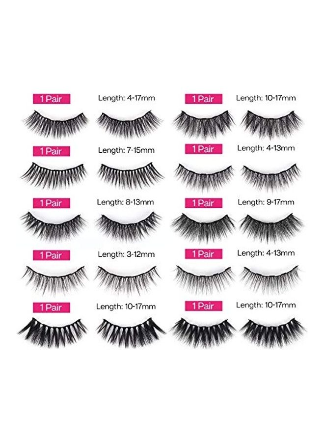 Magnetic False Eyelash And Eyeliner Kit Black
