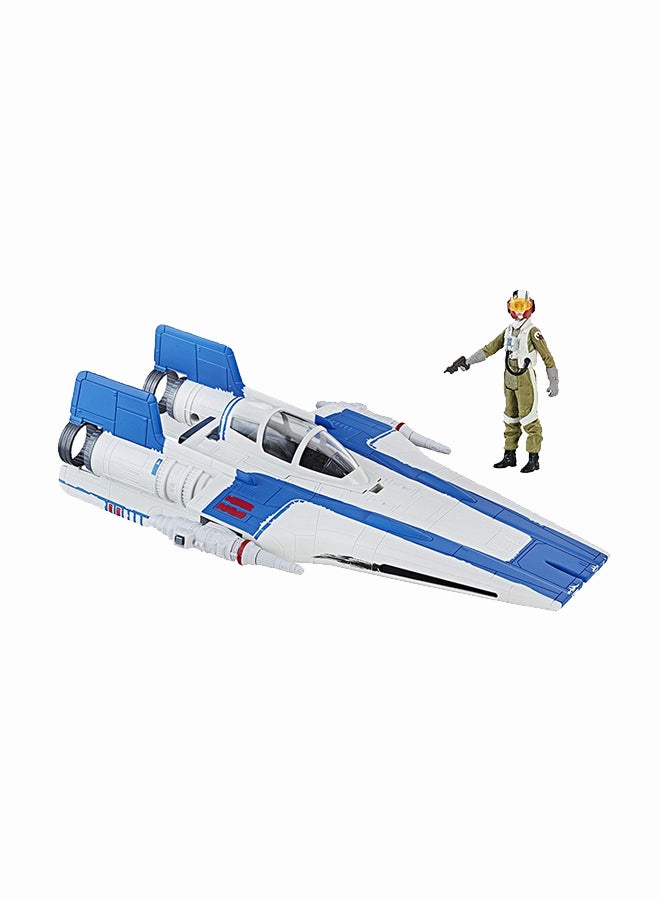 Force Resistance A-Wing Fighter And Pilot Tallie Figure